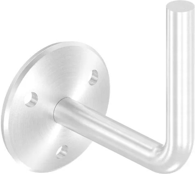 FeNau Handlaufhalter V2A Ronde aus Edelstahl in Silber, Anschweißbar, Durchmesser: 58 mm, Bügel: 12 mm, Wandabstand: 84 mm - Bild 1