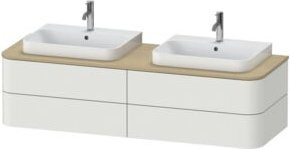 Duravit Waschtischunterschrank Happy D.2 Plus in Nordweiß matt, Wandhängend, B/T/H: 160 x 40,8 x 55 cm - Bild 1