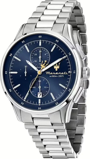 Maserati Chronograph, Quarz, Edelstahl, Blau, 42 mm, Herren - Bild 1