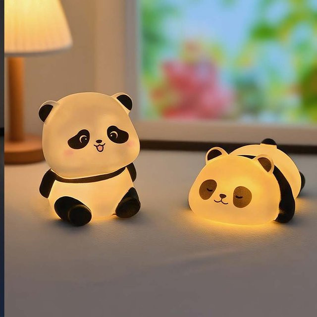 Potdemiel Panda LED Nachtlicht aus Kunststoff für Kinder und Wohnzimmer - Bild 1