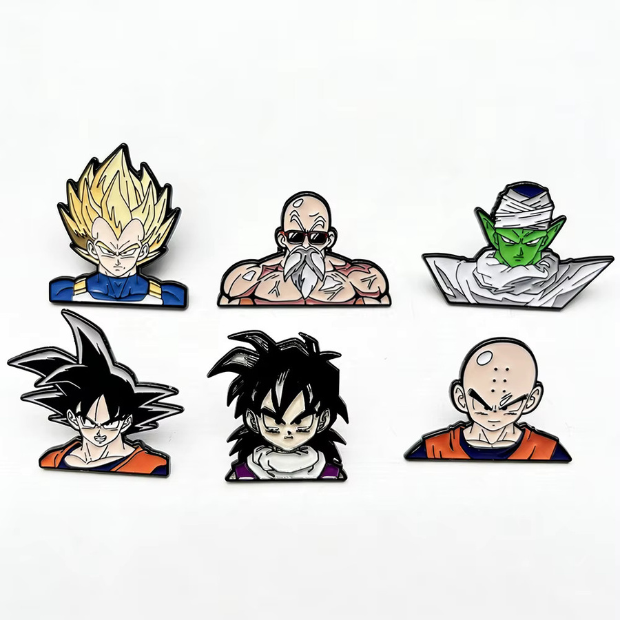 Bandai Broschen-Set, Dragon Ball Goku, Metall, Bunt, 6-teilig - Bild 2