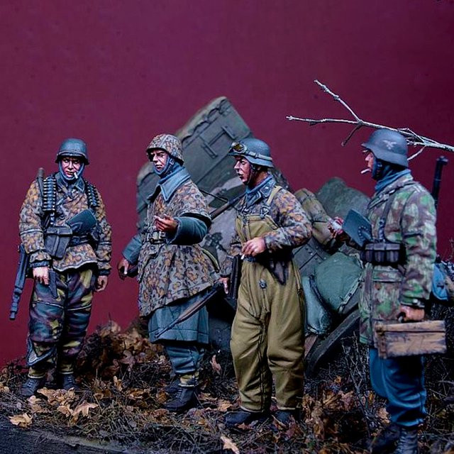MEEKLION MODEL Militärthema Resin-Modellfiguren-Kits 4-teiliges Set - Bild 1