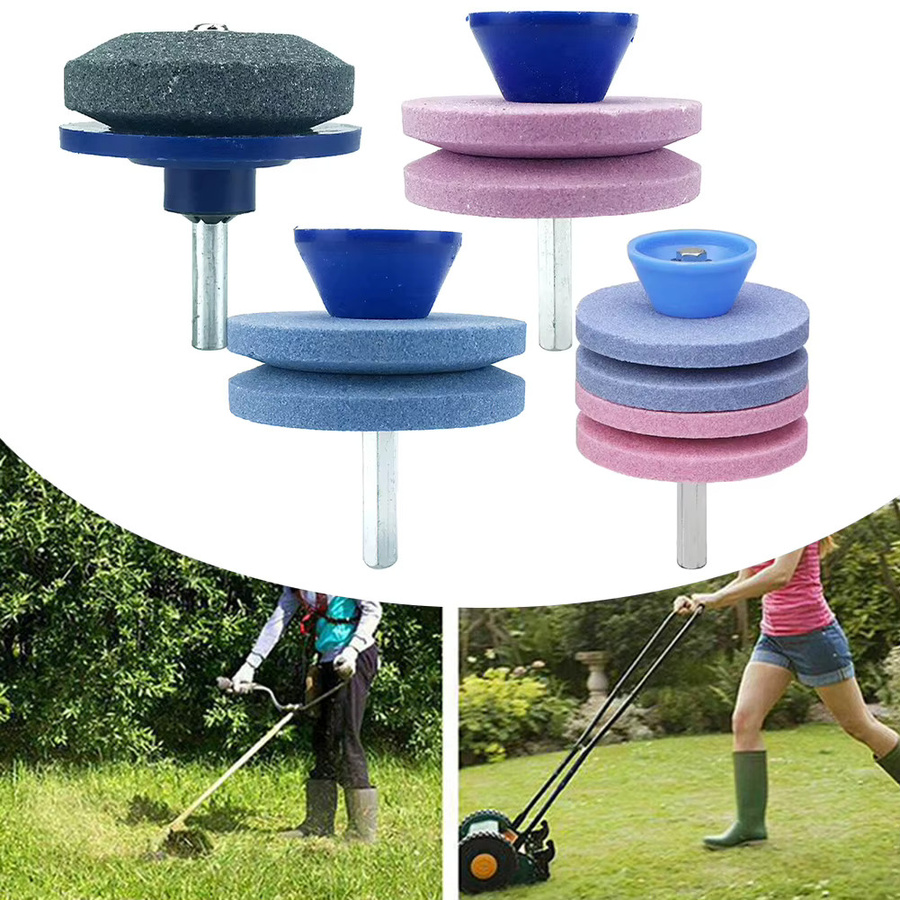 VIBRATITE Rasenmäher-Schleifscheibe als tragbarer Wetzstein in Blau und Multicolour für Elektro-Rasenmäher - Bild 7