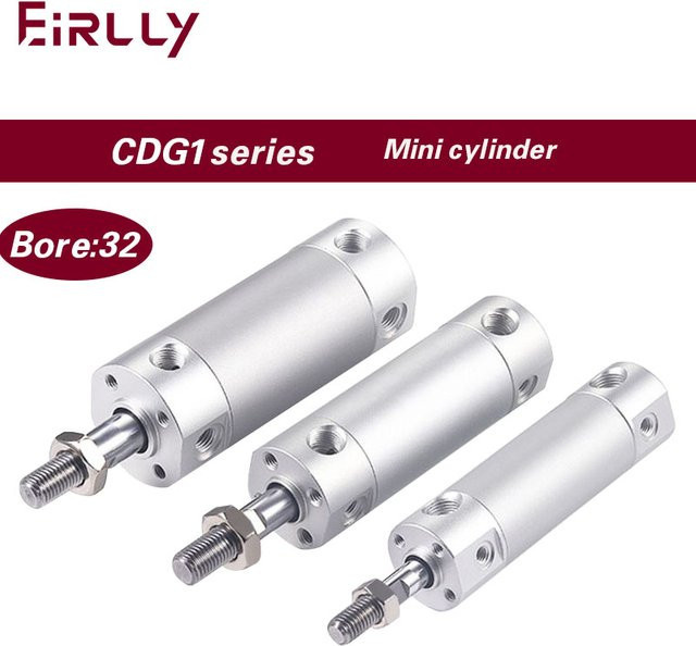 EIRLLY Minizylinder mit mechanischem Arm in Silber CDG1BN32-25/50/75/100/125/150/175/200/225/250/275/300 - Bild 1