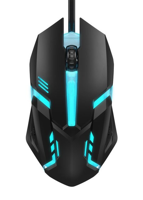 Nexusclick RGB Gaming-Maus mit Kabel, optische USB-Maus für PC und Laptop, erhältlich in Schwarz oder Weiß - Bild 1