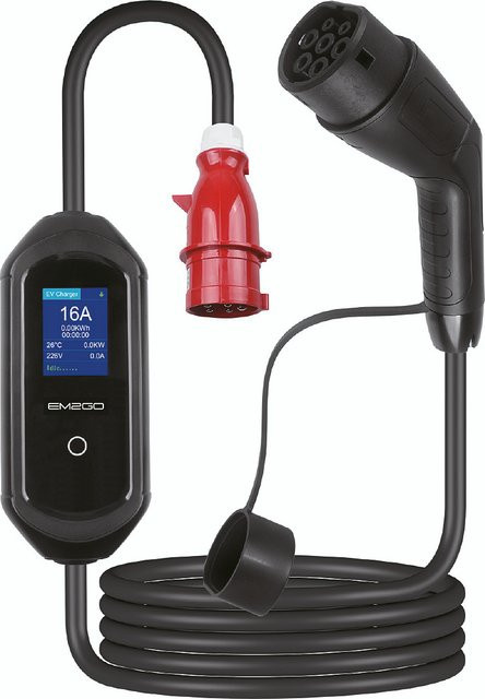 EM2GO Mobiles EV-Ladegerät TAKE 11 Link in Schwarz mit USB-C, Wi-Fi und Bluetooth - Bild 1