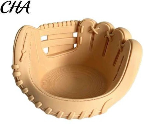 xingzhis Baseballhandschuh Organizer als dekorative Auffangschale in Gelb-Beige, 3D-gedruckte Aufbewahrungsschale für Schlüssel und Sportler-Zimmerdeko, B: 17,5 cm, T: 12,0 cm, H: 1,0 cm - Bild 1