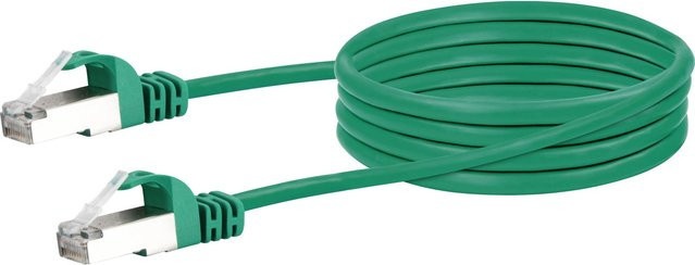 Schwaiger Cat6 LAN-Netzwerkkabel Grün, 0,5 m - Bild 1