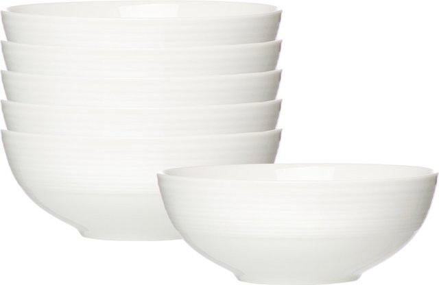 Ritzenhoff & Breker Servierschalen Levi aus Porzellan, Weiß, 6er Set, Durchmesser: 17,5 cm - Bild 1