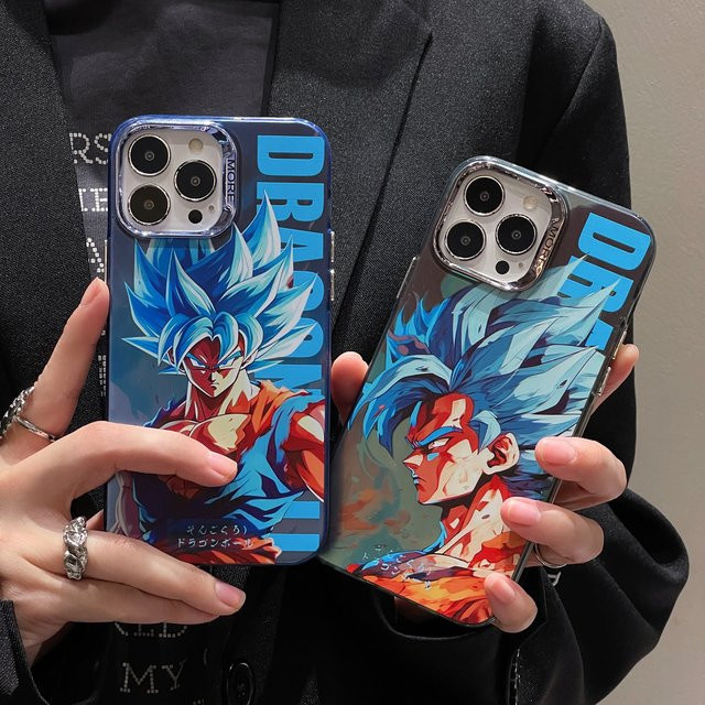 Bandai Dragon Ball Son Goku Saiyan Handyhülle für iPhone 17 16 15 14 13 Pro Max, Stoßfeste Hartschale, Multicolor - Bild 1
