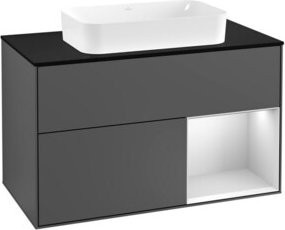 Villeroy & Boch Waschtischunterschrank Finion mit Abdeckplatte in Anthrazit, B/T: 100 x 50,1 cm - Bild 1