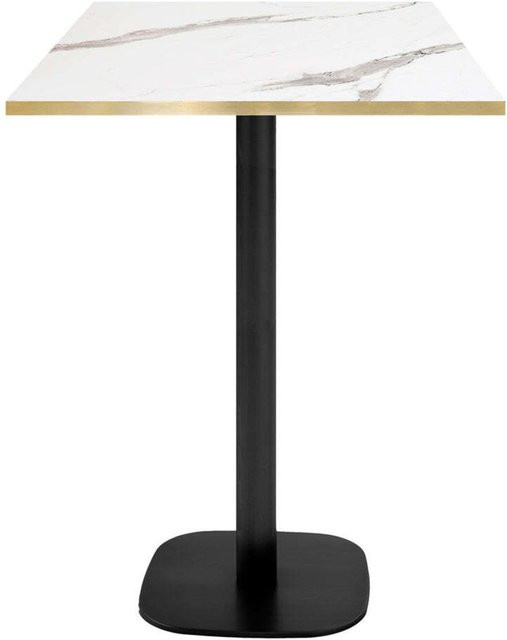RestooTab Stehtisch Round quadratisch mit weißer Platte und schwarzem Gestell, B/T/H: 60 x 60 x 113 cm - Bild 1