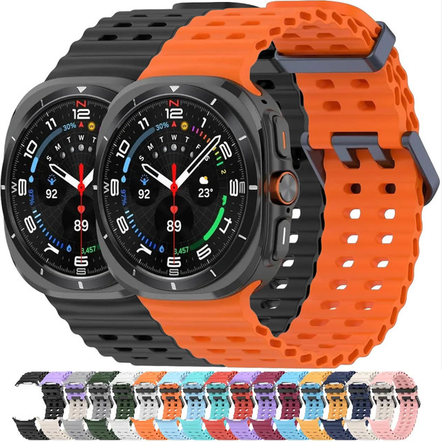 HUBANDE Uhrenarmband Silikon, Samsung Galaxy Watch Ultra 47 mm, Blue - Bild 1