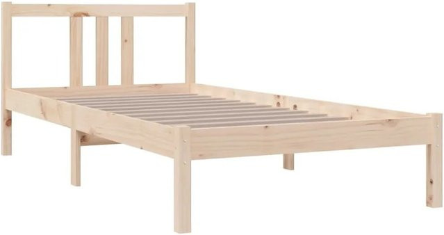 vidaXL Massivholzbett aus Kiefernholz für Kinder, modern und unbehandelt, B/T: 90 x 190 cm - Bild 1