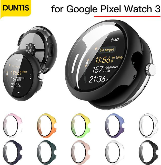 Google Schutzhülle und Displayschutzfolie für Google Pixel Watch 3, Weiß, Kunststoff, Unisex - Bild 1