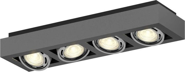 Arcchio Deckenlampe Ronka Modern Schwarz aus Aluminium, 4-flammig, GU10, verstellbar - Bild 1