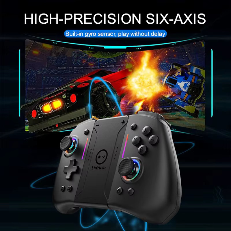 AyeBeau Kabelloser Bluetooth Controller für Nintendo Switch, OLED und Lite in Schwarz oder Weiß - Bild 1