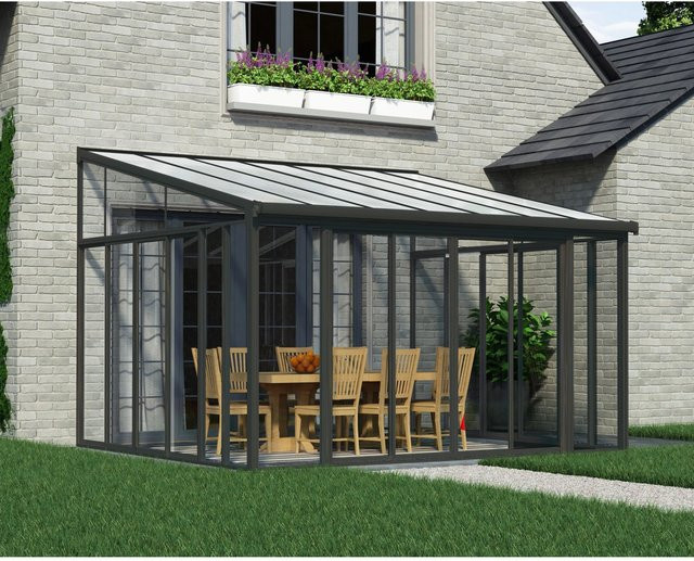 Palram - Canopia SanRemo Wintergarten Anthrazit L x B x H: 425 x 382 x 310 cm - Bild 1