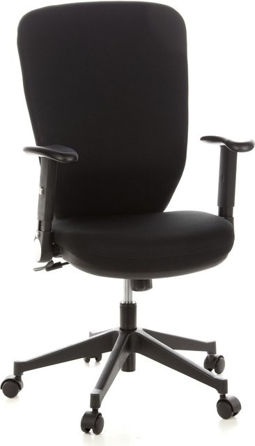 hjh OFFICE Profi Bürostuhl TRAFFIC 30 in Schwarz mit Stoffbezug, abklappbaren Armlehnen und anpassbarer Synchronmechanik - Bild 1
