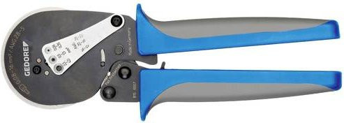 Gedore Crimpzange 8158 für Aderendhülsen 0,08 bis 16 mm² in Blau aus Edelstahl und Stahl - Bild 1