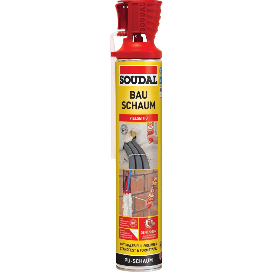 Soudal B2 Genius Bauschaum aus Polyurethan, Beige, 750 ml - Bild 2