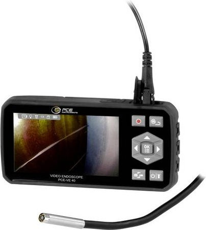 PCE Instruments Videoendoskop PCE-VE 40 in Schwarz mit 3m Kabellänge, 5,5mm Kamerakopf, 70° Blickfeld und digitalem Zoom 1x 2x 3x - Bild 1