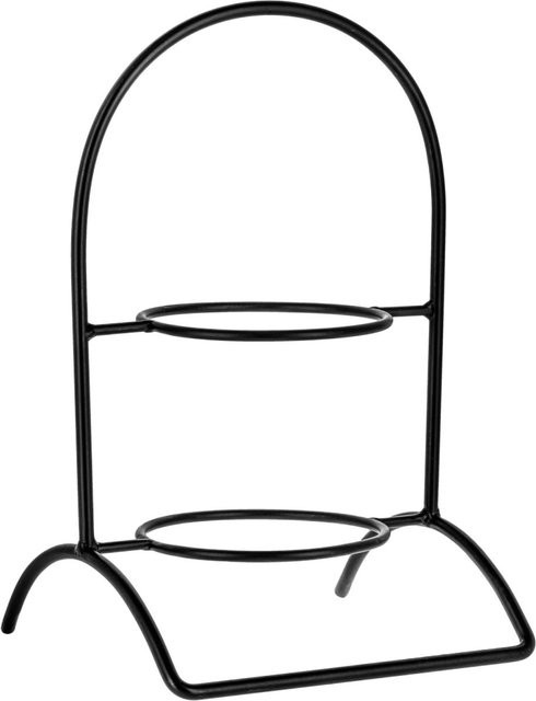 VEGA Teller-Etagere Owosso zweistöckig in Schwarz aus Edelstahl, B/H/T: 23,3 x 35 x 21,4 cm - Bild 1