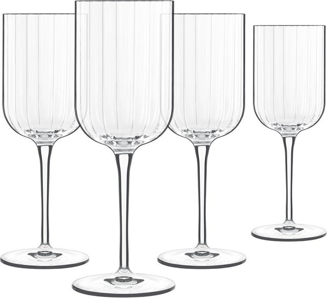 Luigi Bormioli Bach Weißweingläser aus Glas, transparent, 4 Stück, 280 ml pro Glas - Bild 1