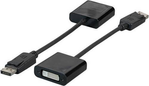 EFB Elektronik Videoadapter DisplayPort auf DVI-I in Schwarz - Bild 1