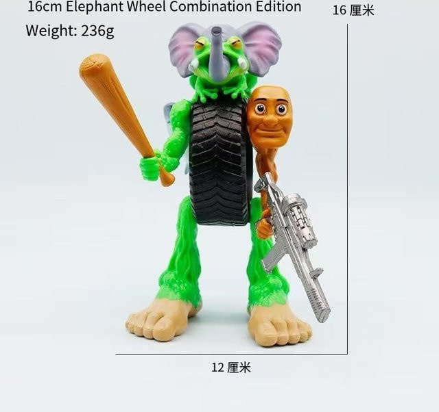 Yiran toy 1 Froschfigur Seltsame Tiere Figur Gelenkiges Elefantenmodell - Bild 1