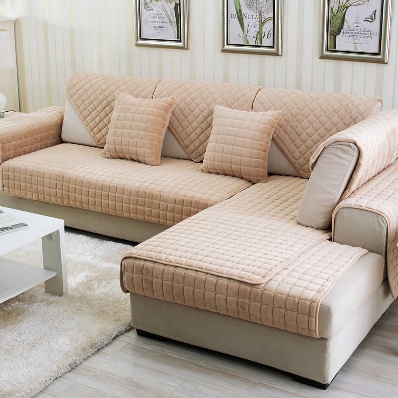 Rutschfester Sofakissenbezug aus Plüsch im koreanischen Stil, Farbe: Pink, B/T: 70 x 70 cm - Bild 2