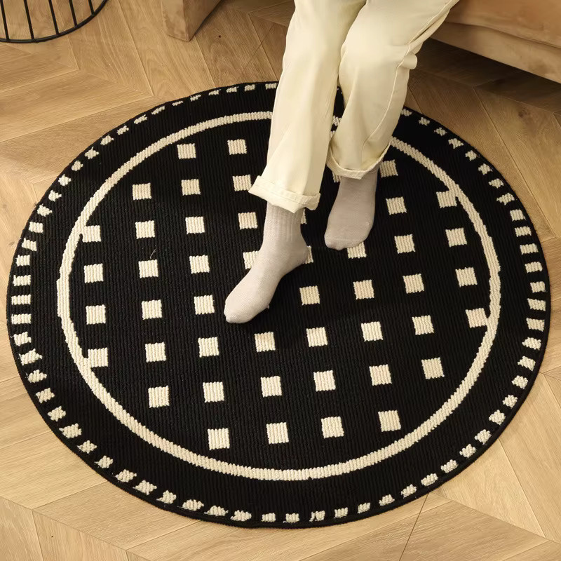 VIKAMA Runder Kristall-Samtteppich für Schlafzimmer und Home Office Durchmesser: 60 cm - Bild 2
