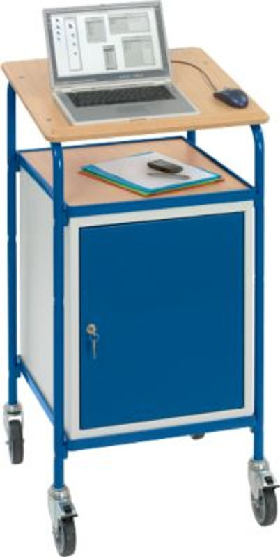 Fetra Rollpult 5836 mit Schreibfläche und Stahlschrank in Blau und Grau, B: 69,5 cm, T: 60,5 cm, H: 119,5 cm - Bild 3