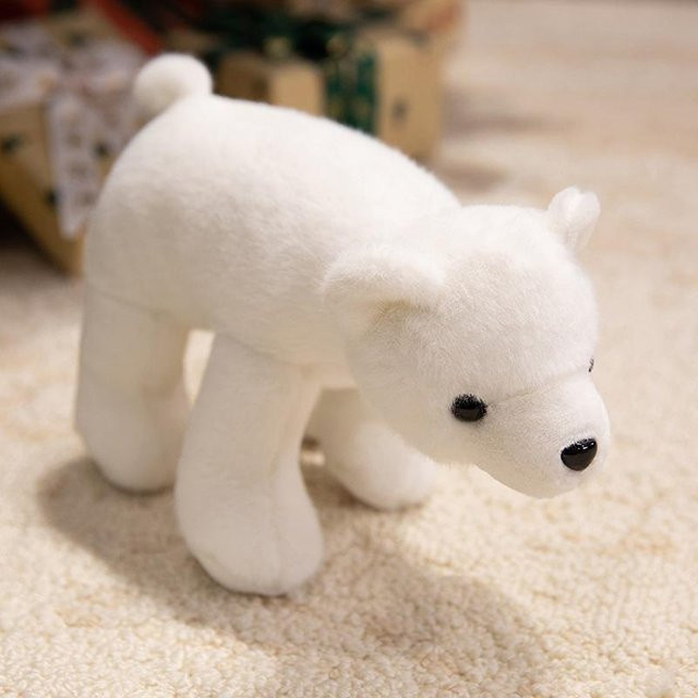 Leuchtendes Eisbär Kissen, Plüschtier Puppe, Weiß, Handpuppe - Bild 1