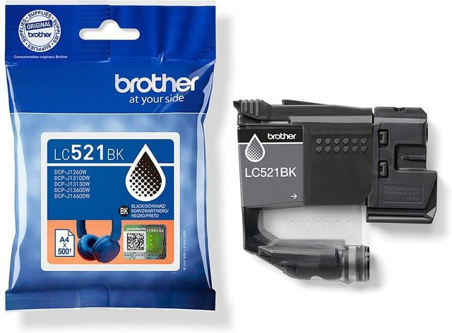 Brother Original Druckerpatrone LC-521BK Schwarz - Bild 1