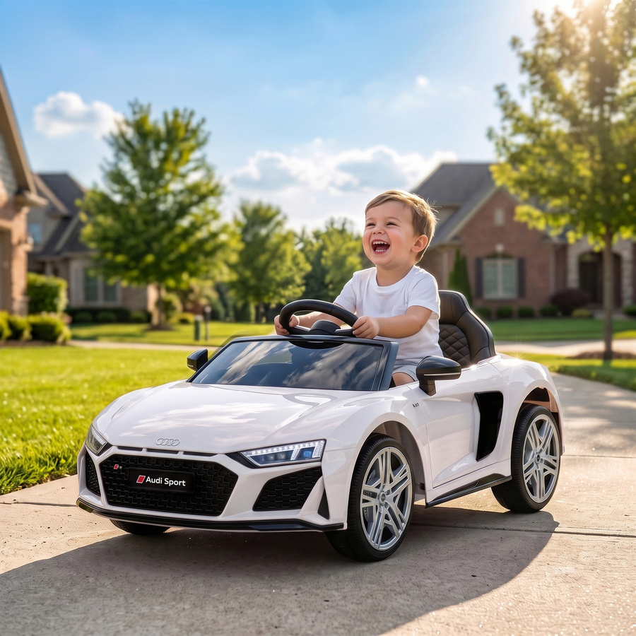 Aosom Kinder Elektroauto 12V, Weiß, mit Fernbedienung, ab 3 Jahre - Bild 2
