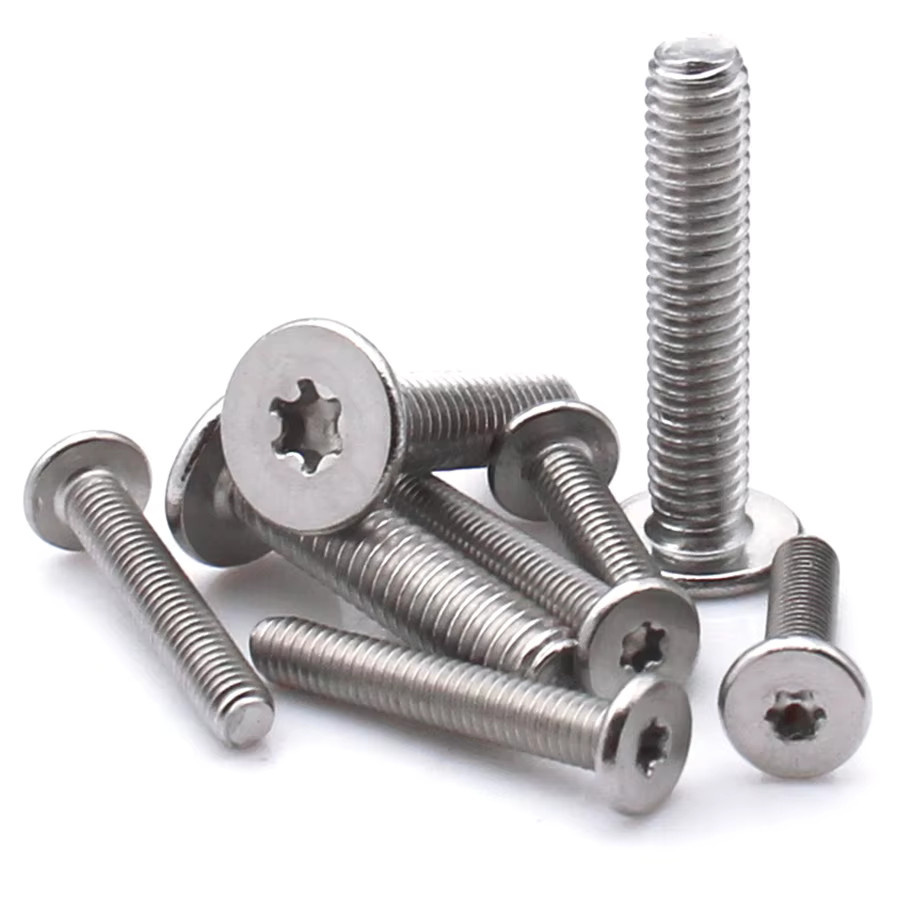 XIAOCHAO Torx Flachkopfschrauben aus 304 Edelstahl A2-70 in Silber, Niedrigprofil mit großem Kopf für M2 bis M8 - Bild 2