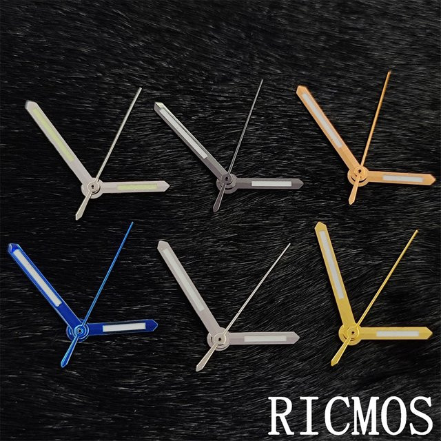 RICMOS Uhrzeiger, Silber/Gold/Blau/Rose/Gun-Farbzeiger, Unisex - Bild 1