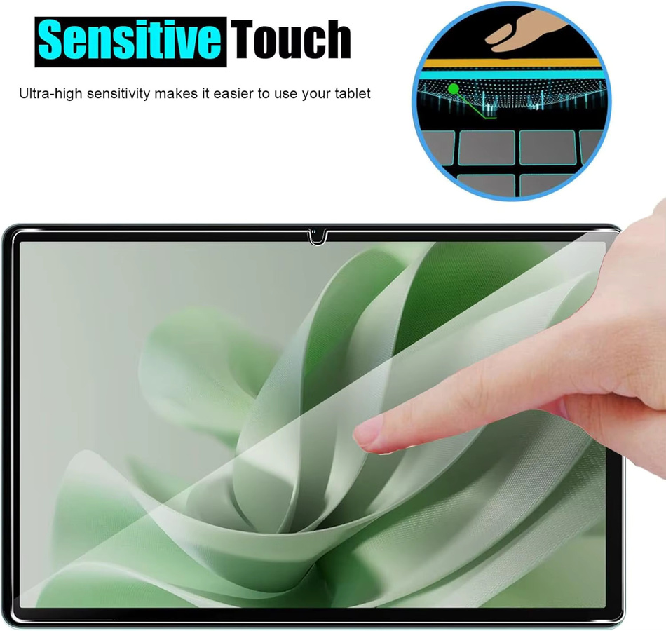 Displayschutzfolie aus gehärtetem Glas für OUKITEL OT9 (2024) 11 Zoll, transparent, HD, 9H Härte, anti-fingerabdruckbehaftet und blasenfrei - Bild 4
