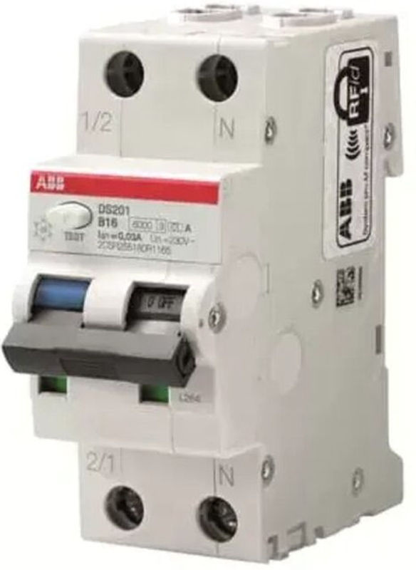 ABB RCBO FI/LS-Schalter 10A DS201A-C10/0,03 in Weiß - Bild 2
