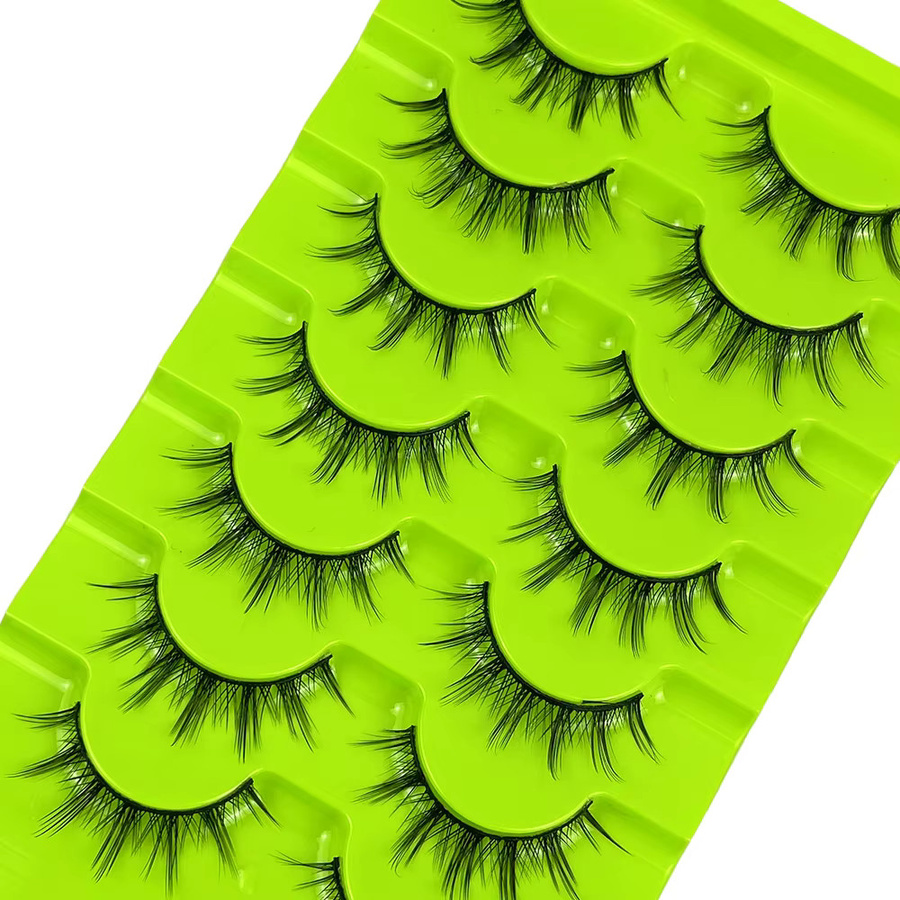LIMEIKAI Künstliche Wimpern, 7 Paar, Manga Spiky Anime Style - Bild 3