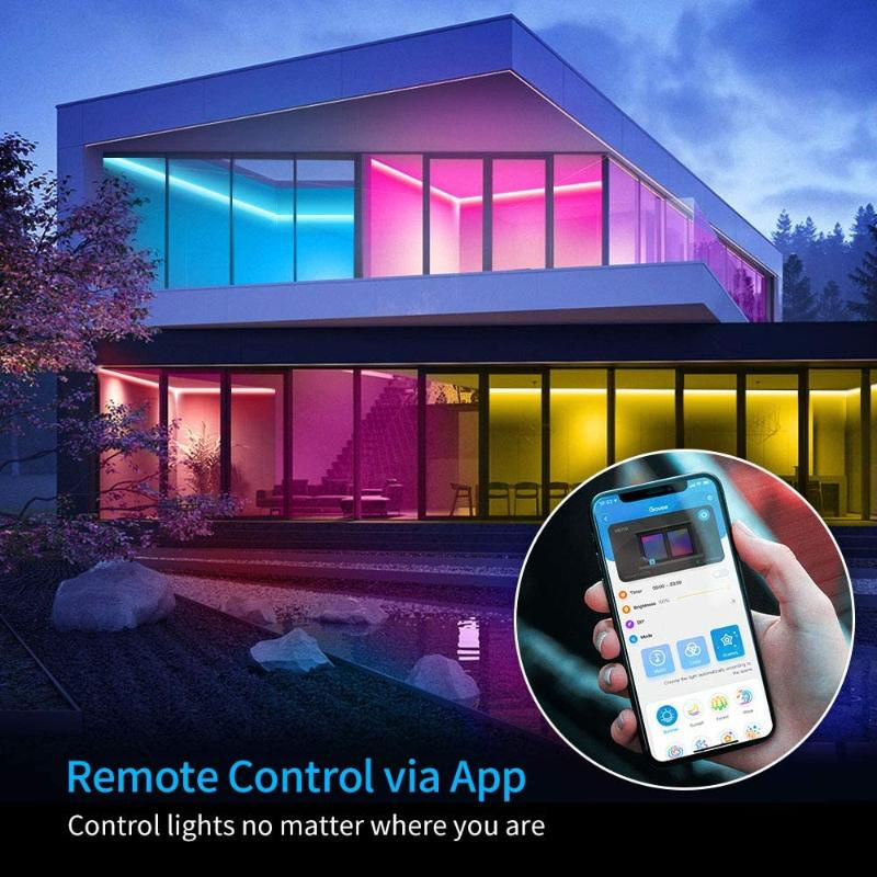Amill YH Lighting USB-LED-Streifen RGB mit Bluetooth und Controller, 10m Mehrfarbig 5050 SMD LED-Lampenband für TV-Hintergrundbeleuchtung und Party - Bild 2