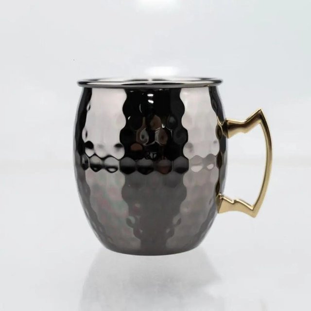 Seahorse Home Kupferbecher Moscow Mule Handgefertigt mit Glattem Finish, Gold/Mehrfarbig, 500 ml - Bild 1