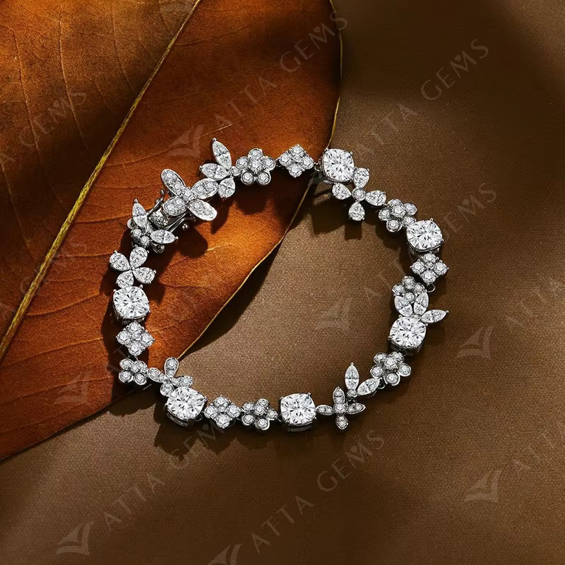 Attagems Armband, 925 Silber, Moissanite, Damen - Bild 2
