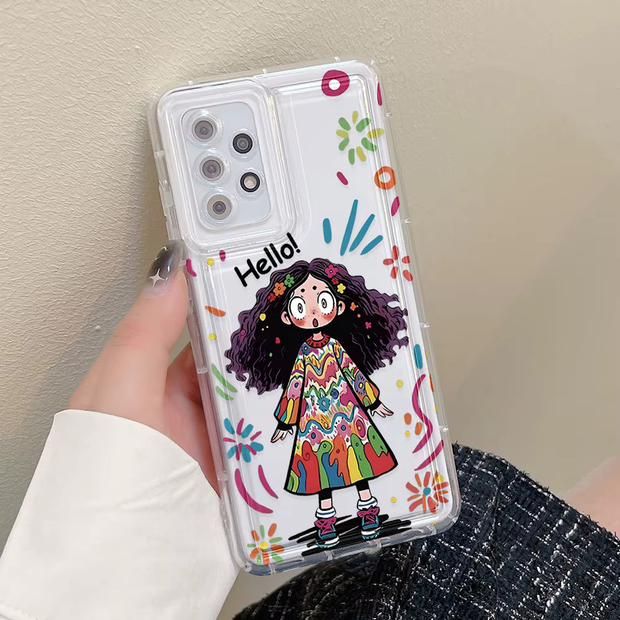 Silikon Schutzhülle für Samsung Galaxy S24 Ultra S23 Plus S22 S21 S20 FE A55 A54 A53 A52 A34 A33 A14 A13 A32 A24 A23 mit Cutouts für Mädchen - Bild 4