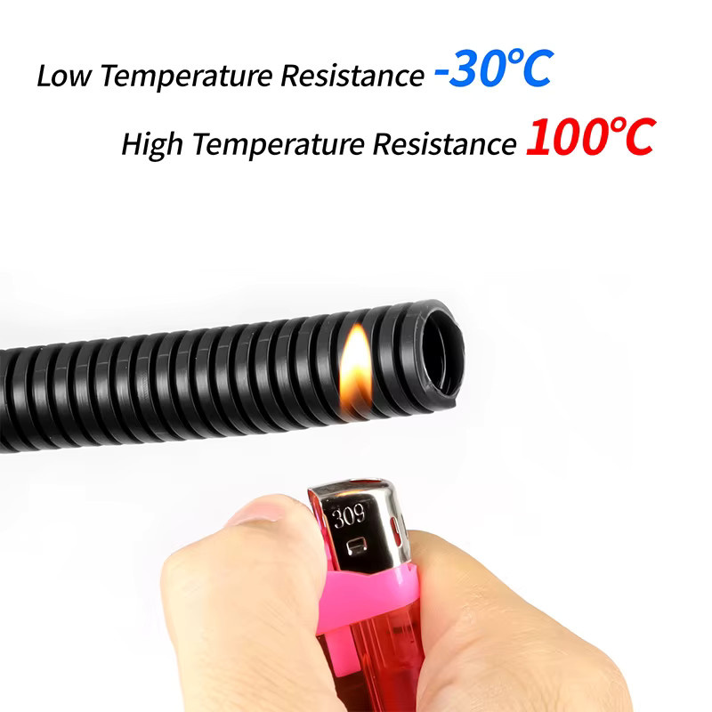 SKYGOD Wellrohr aus PP in Schwarz als isolierte Schutzhülle für Auto-Elektroverkabelung und Kabelbäume, Durchmesser: 7,5 mm bis 34,5 mm - Bild 3