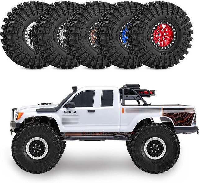 Meep Radnabe für Kletterfahrzeuge, 1,91-Zoll, Metall, Schwarz, 1:10 - Bild 1
