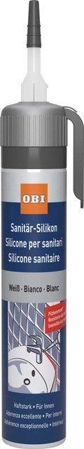 OBI Sanitär-Silikon Weiß, schimmelresistent, 100 ml - Bild 1