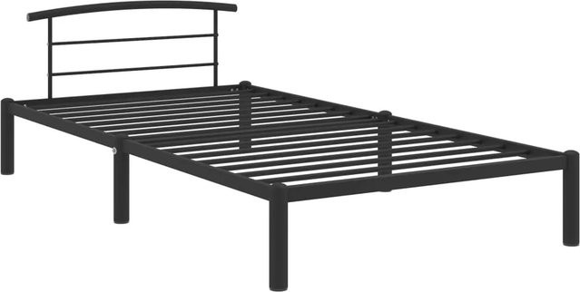 vidaXL Bettgestell aus Metall in Schwarz, B/T/H: 90 x 200 cm - Bild 1