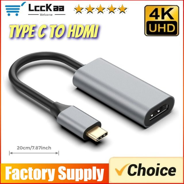 LccKaa USB-C auf HDMI Adapter in Grau für 4K UHD Auflösung - Bild 1